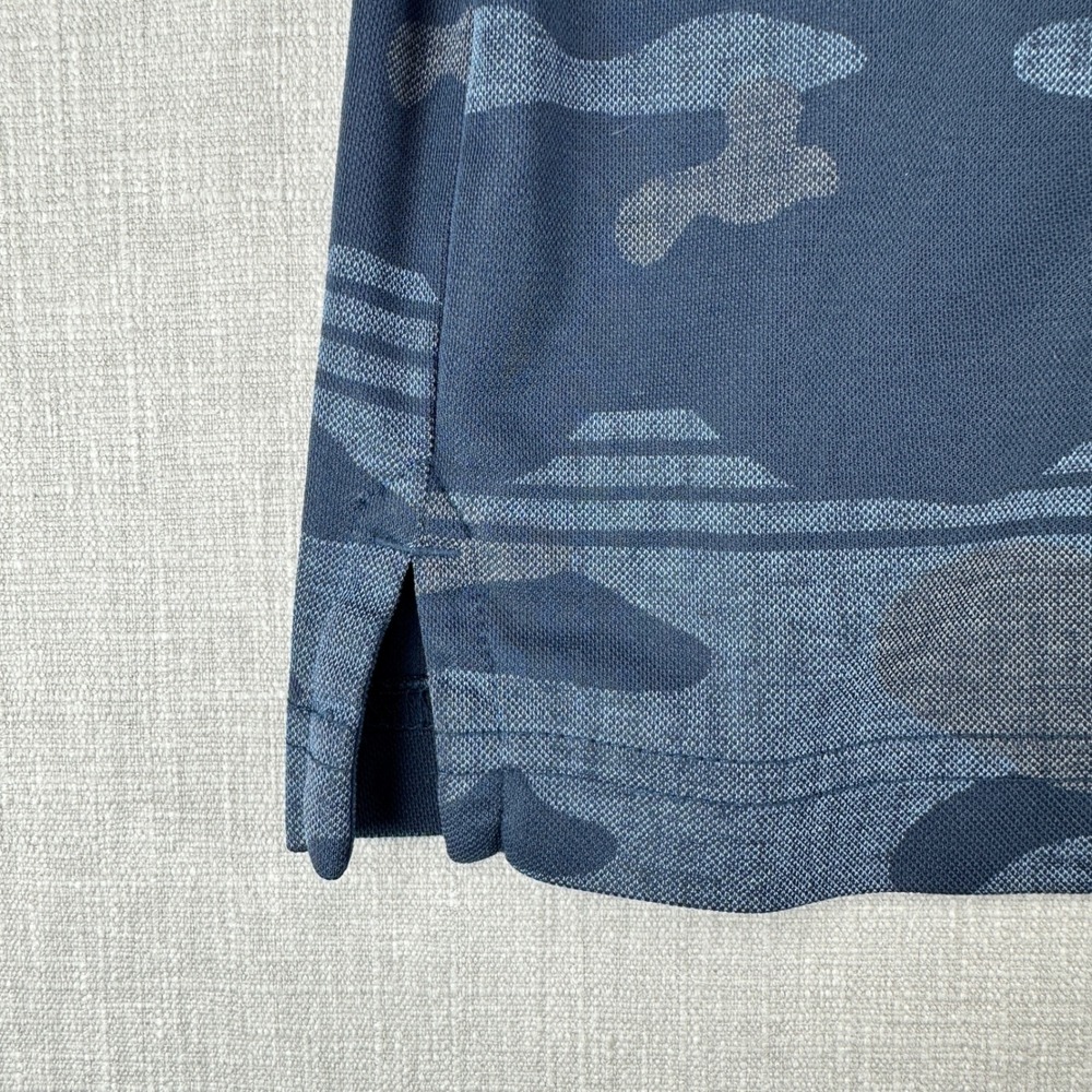 TravisMathew Polo Shirt Mens Small Blue Camo Tropical Palm Tree Short Sleeve EUC - Picture 8 of 15